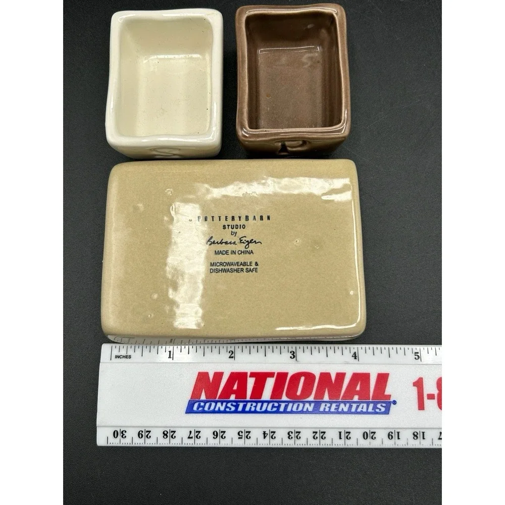 Pottery Barn Salt And Pepper Cellar With Tray Barbara Eigin Collection